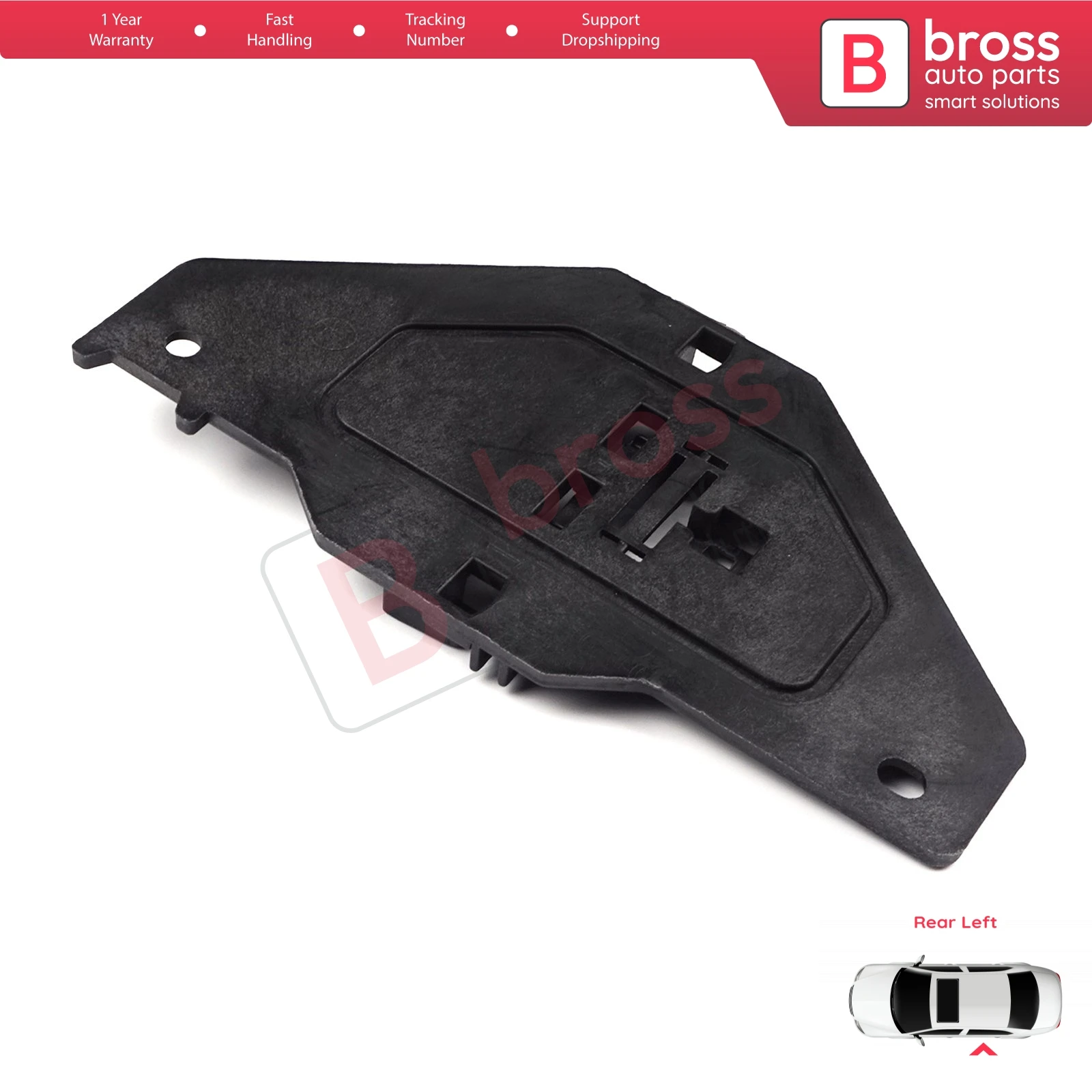 Bross Auto Parts BWR5137 Electrical Power Window Regulator Repair Clips Rear Left Door Citroen C5 2008-On for Ship from Turkey