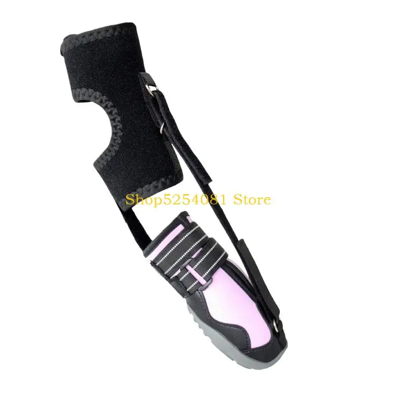 AXYC No Knuckling Boot Brace Drop Foot Brace with Reel for Dog Corrective Dog Shoes for Foot Issue,Improving Walking Gait