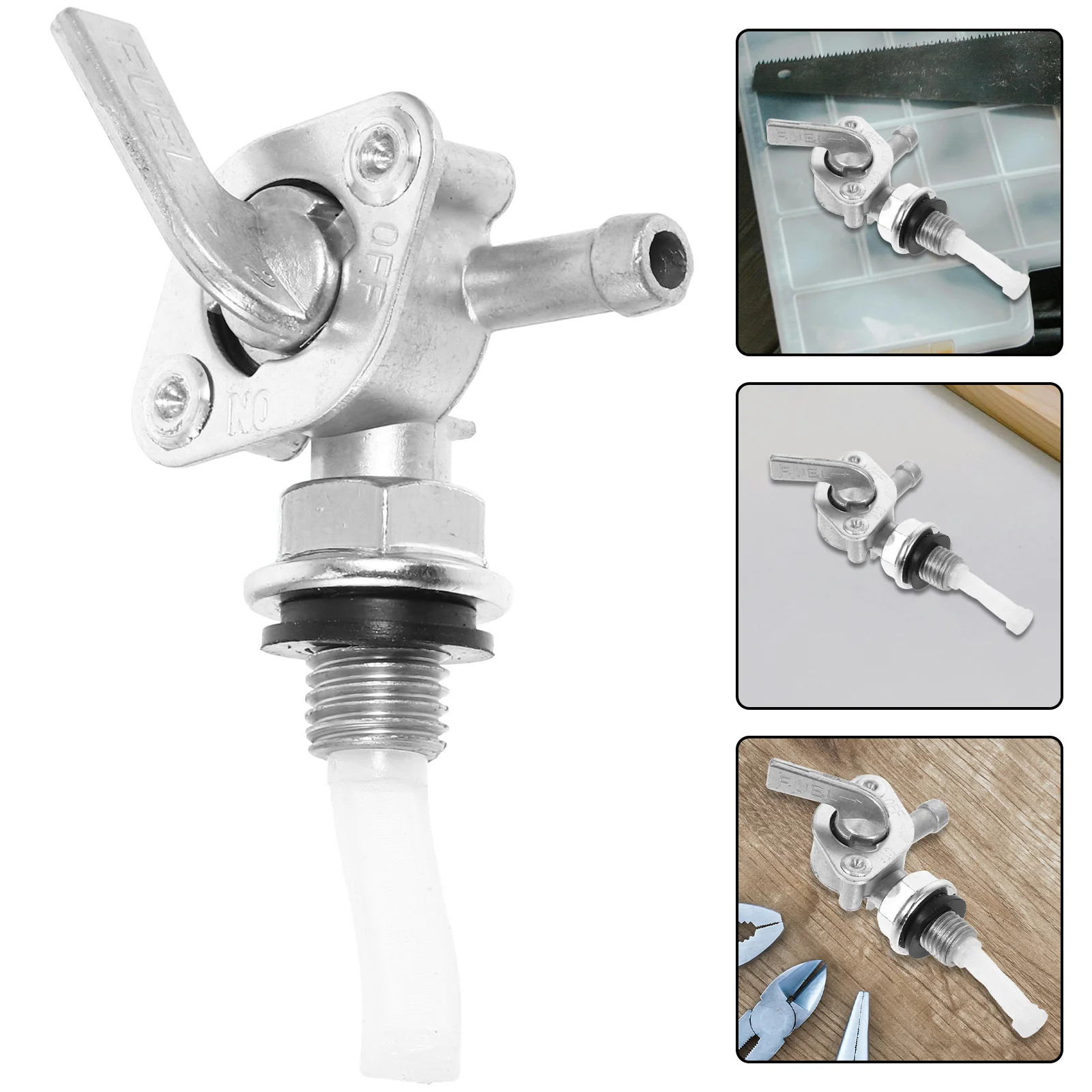 

Generator Fuel Tank Shut Off Valve Fuel Petcock Valve Compatible 28-1783-V M10x1.25 Air-Cooled Engine Switch for Diesel