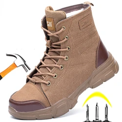 Work Sneakers Anti-puncture Men Safety Shoes Construction Steel Toe Work Shoes Safety Boots Men Shoes Working Summer Shoes