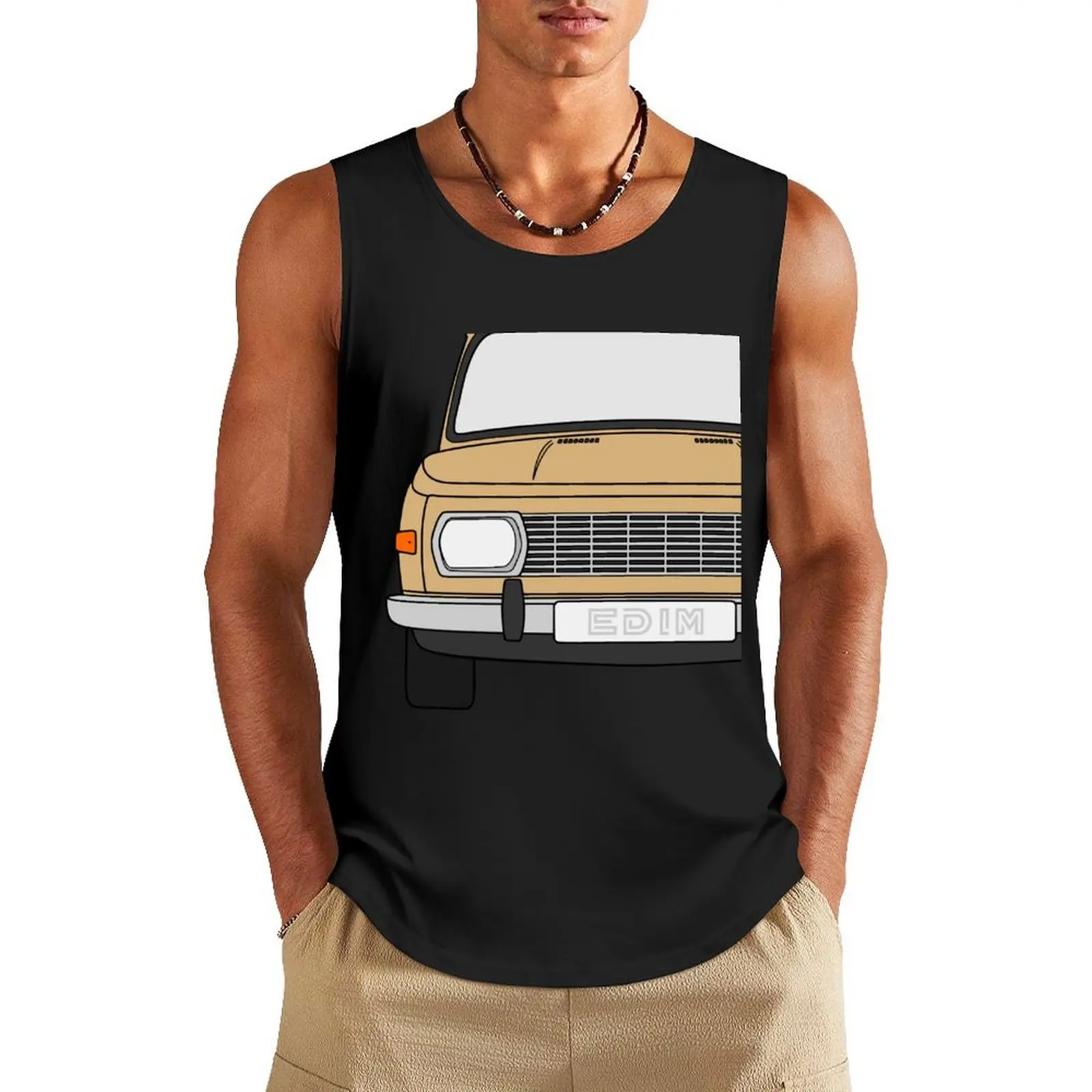 

Wartburg 353 beige color Tank Top T-shirt for fitness sleeveless gym shirt man fitness Men's clothing brands