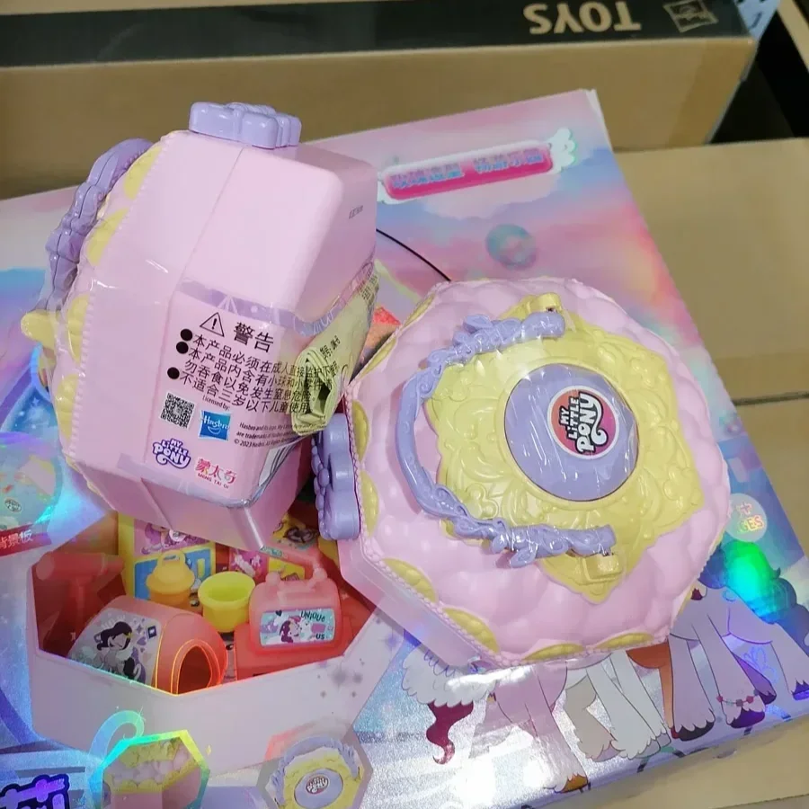Hasbro 마이 리틀 포니 플레이 하우스 게임 미니어처 보물 상자, 휴대용 주방 장난감, 여아 생일 선물