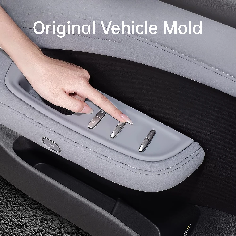 For Nissan N7 Primera Car Door Handle Silicone Mat Window Lifter Panel Switch Button Protective Pad Interior Accessories