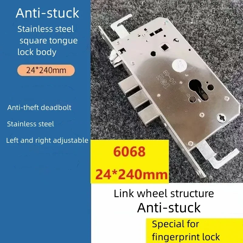 240X24MM Square Bolt And Cylindrical Bolt 30X240MM Metal Stainless Steel Electronic Lock Body Fingerprint Lock