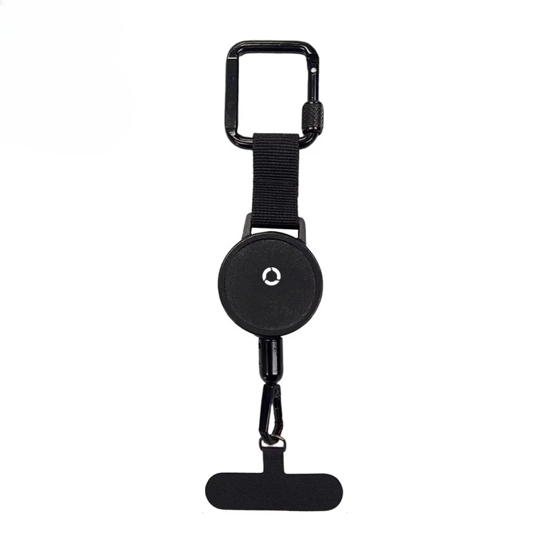 Retractable Self-Rebound Ski Phone Lanyard Loss Prevention Buckle, Easy Install Outdoor Snow Sports Phone Safety Accessory