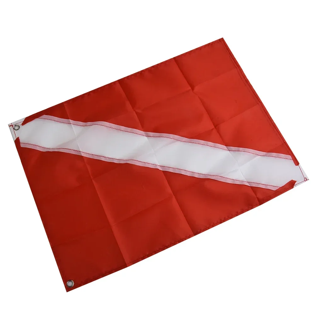 1PC Scuba Dive Boat Flag Scuba Diving Sign Durable Marker Lightweight Red And White Swimming Flags Accessories