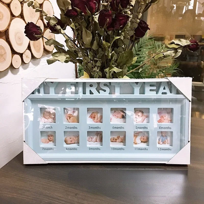 Baby and Child Growth ID Photo Commemorative Photo Frame Wall Hanging Platform Photo Frame Plastic Alphabet Year Old Photo Frame