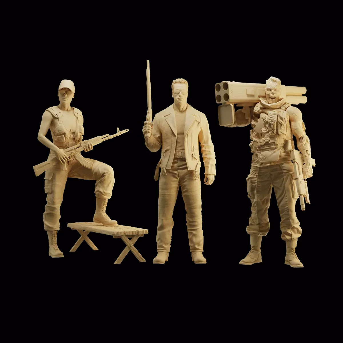 

Miniatures Figurine 1/64 1/43 1/35 Armed Female Male Soldiers Figure Diorama Mini Doll Figurine Scene Props Display For Car Deco