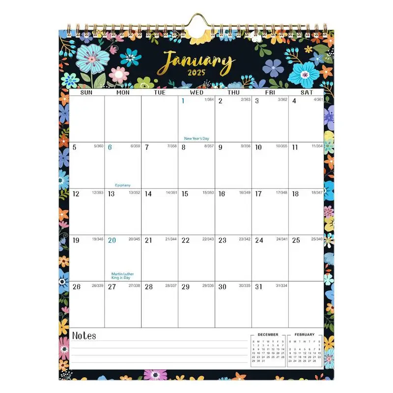 Calendar 2025-2026 Wall Vertical Monthly Wall Calendar Large Blocks From January 2025 To June 2026 Desk Calendar Thick Paper