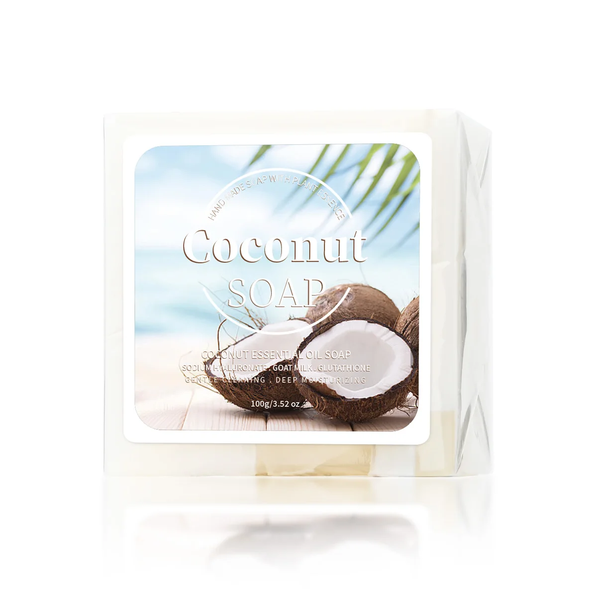 100 جرام B+ حليب جوز الهند مستخلص نباتي نقي عضوي صابون مصنوع يدويًا علاج الوجه حب الشباب صابون حليب الماعز #5