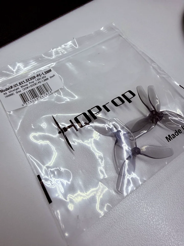 12 Pairs HQ Ultralight Whoop Prop 1.8X1.3X3, 45mm 3-Blade PC Propellers 1.5mm Shaft Hole for Micro Tiny Whoop FPV Drones