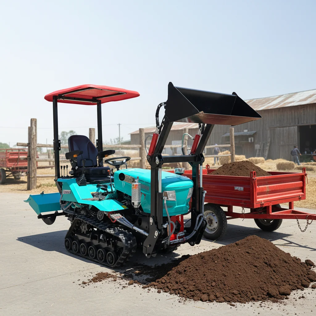 

35HP Farm Agricultural Crawler Tractor EPA with Excavator Accessories Garden Cultivator