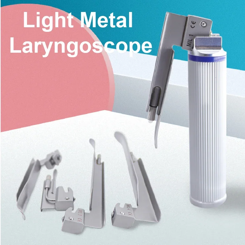 Suitable for Veterinary Bend Laryngoscope Straight Reusable Flexible Fiber Optical Metal Light High Quality