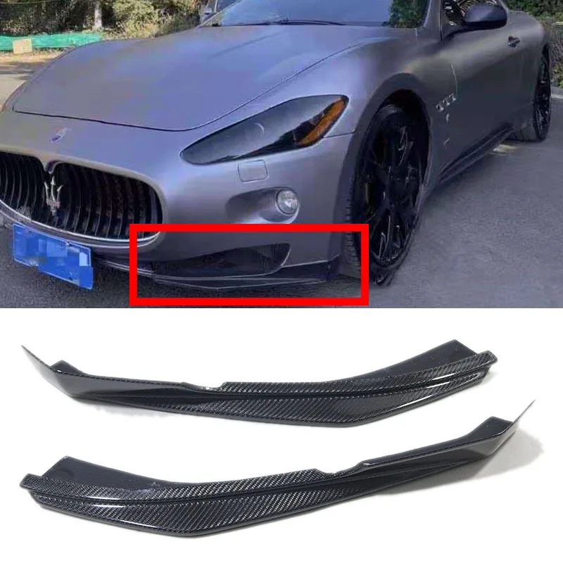 carbon fiber Lower Lip Front Bumper Protect Front Skirt Spoiler For Maserati GT Fox Wrap Angle Body Kit