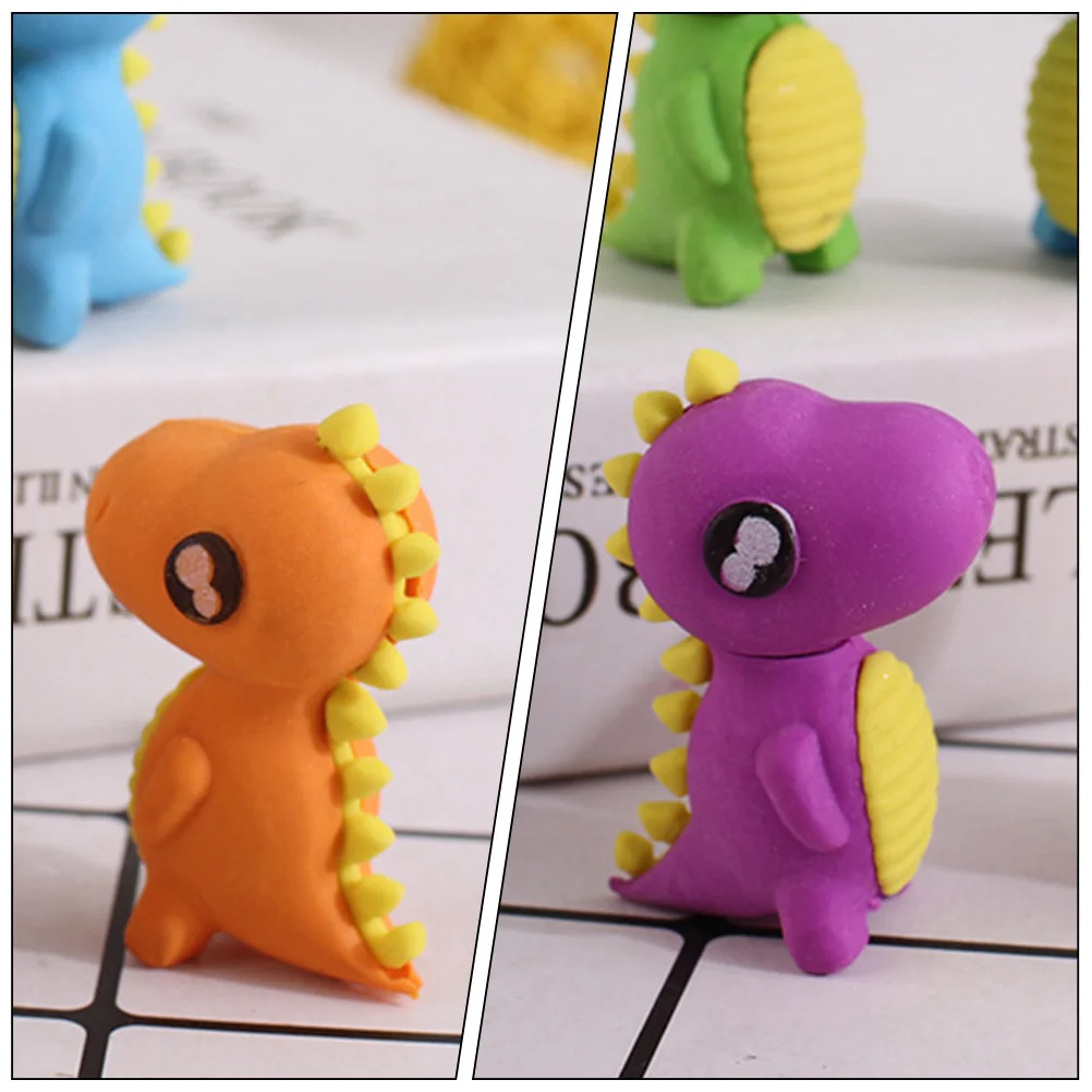 

48pcs Dinosaur Mini Animal Shaped Erasers Bulk School Supplies Creative Fun Erasers For Decorative Stationery Gift