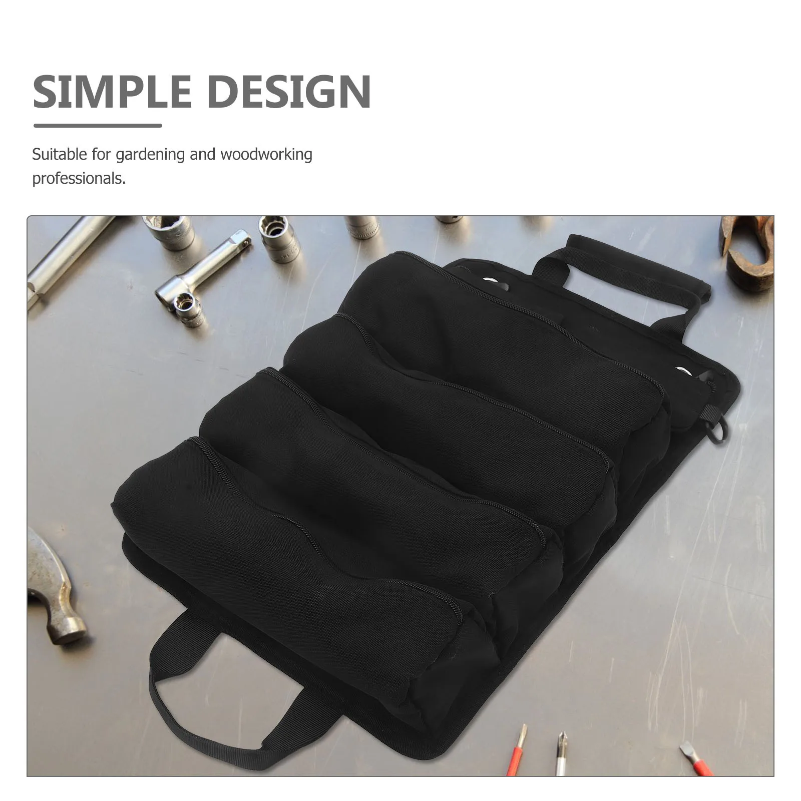 Compact Tool Roll Up Bag for Gardening Electrical Woodworking Durable Oxford Cloth Stylish Design Easy Access and Storage in