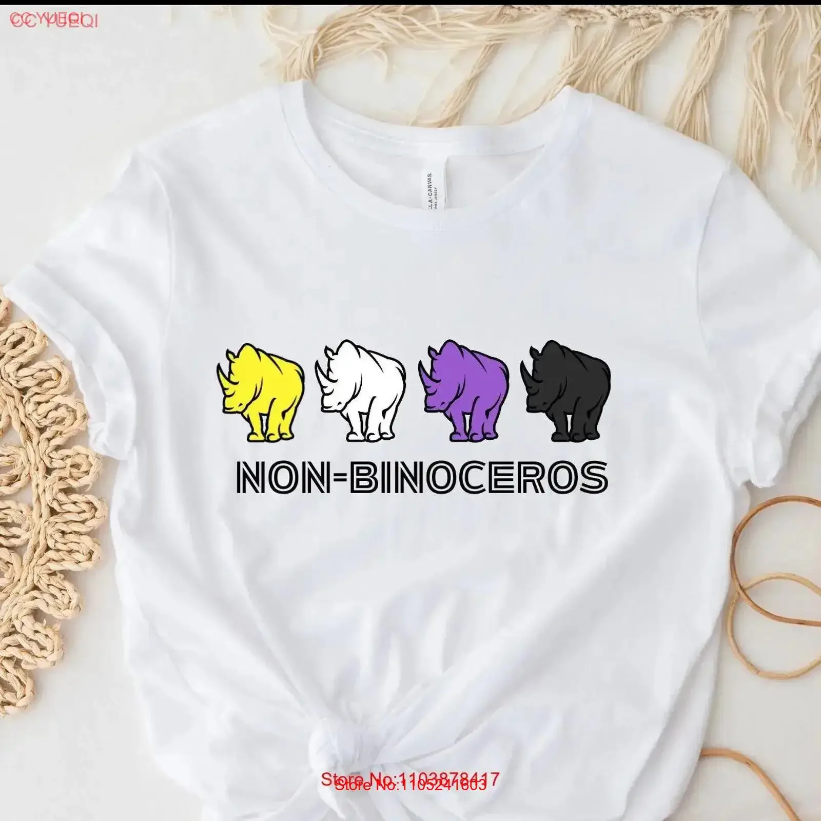 Non Binoceros Funny genderfluid T Shirt Enby binary Pride Trans LGBQI vintage Washed Unisex Soft Breathable Versatile graphic