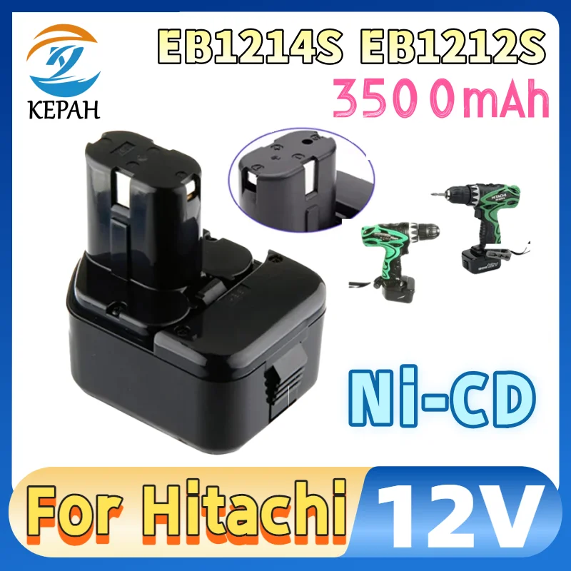✅High Quality 2000-4500mAh NI-CD12V 3.5Ah Battery for Hitachi EB1214S EB1220BL EB1212S WR12DMR CD4D DH15DV C5D , DS 12DVF3👍