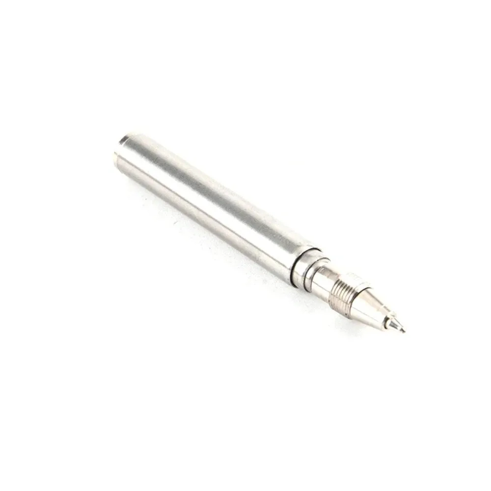 6.3cmPortableTelescopicTool ปากกาปากกาลูกลื่นปากกาสร้างสรรค์พวงกุญแจโลหะสแตนเลส Ergonomic Ball สํานักงานโรงเรียน Mini พวงกุญแจ