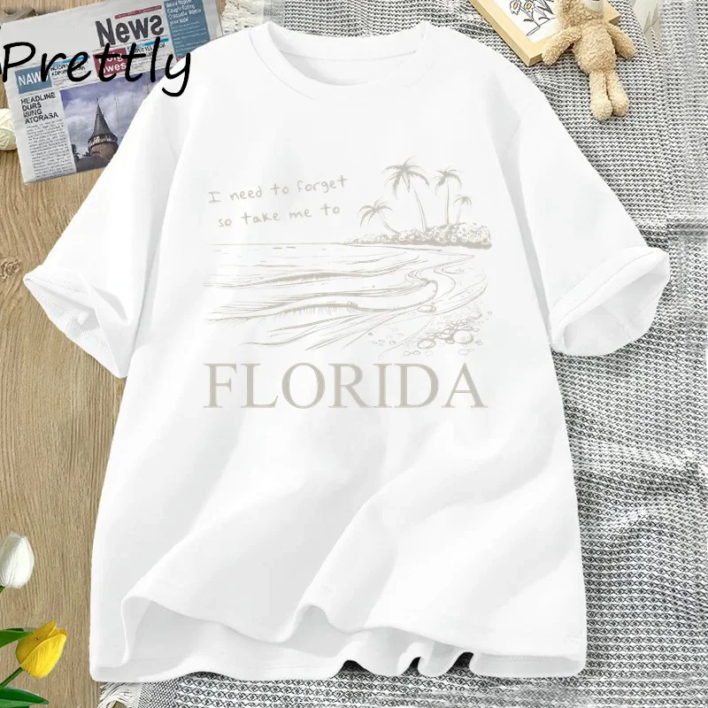 I Need To Forget So Take Me To Florida T-shirts Women Trendy Tortured Poets Department Tee TTPD Tshirt Concert Outfit