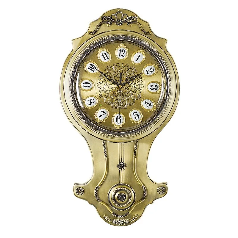 

European retro large silent wall modern living room stylish simple quartz creative clock