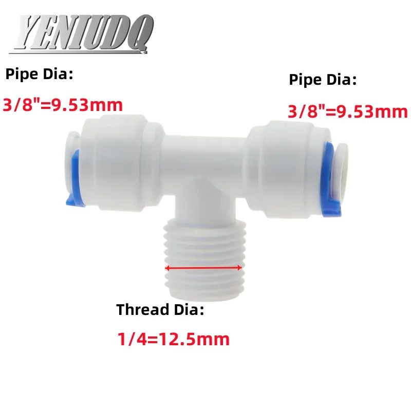 Tee Type 6.5mm 9.5mm OD to 1/4\
