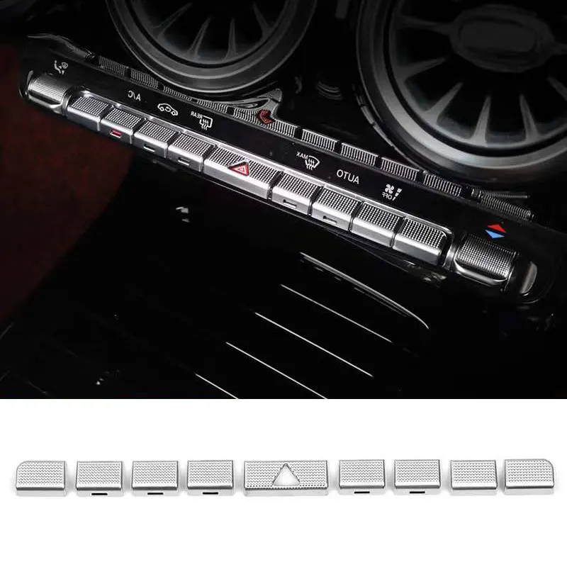 Car Console Air Conditioning Outlet Buttons Sequins Trim For Mercedes Benz A Class W177 B Class W247 C118 GLA GLB X247 2020-2021