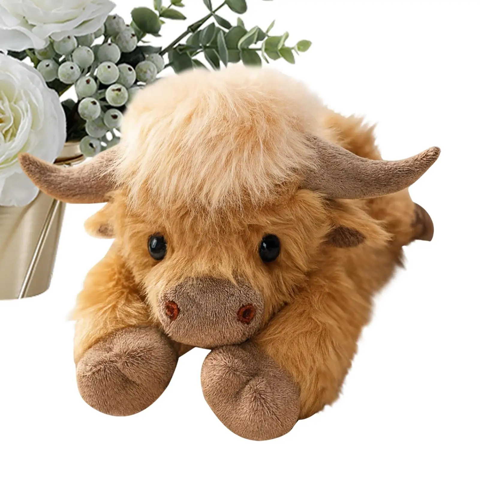 

Stuffed Animal Pillow Weighted Machine Washable Cow Plush Pillow Stuffed Animal for Playroom Living Room Bedroom Couch Bed