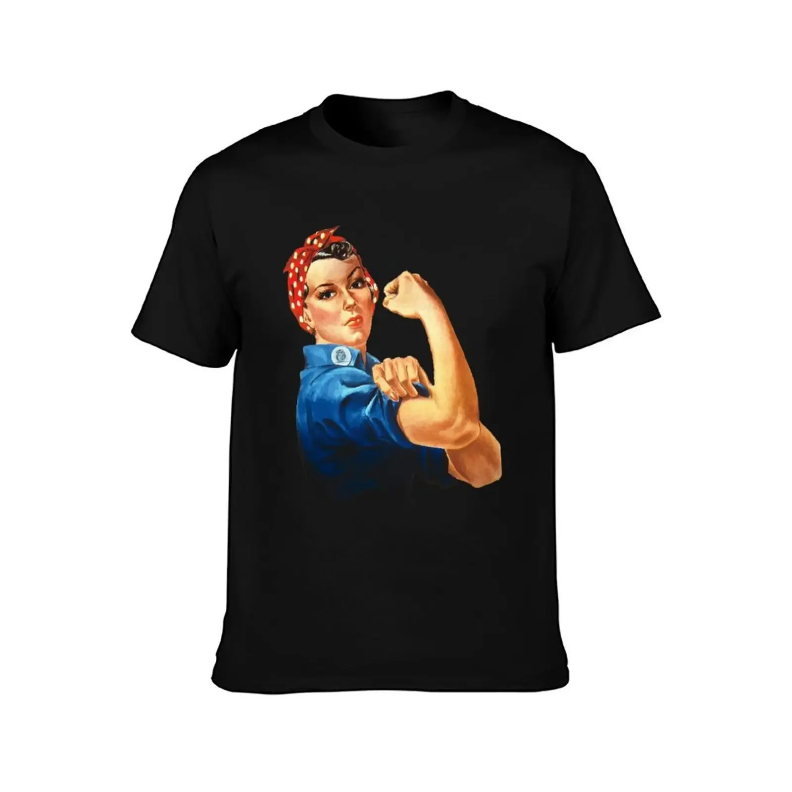 Rosie the Riveter T-Shirt sports fans Aesthetic clothing oversized heavyweights workout shirts for men