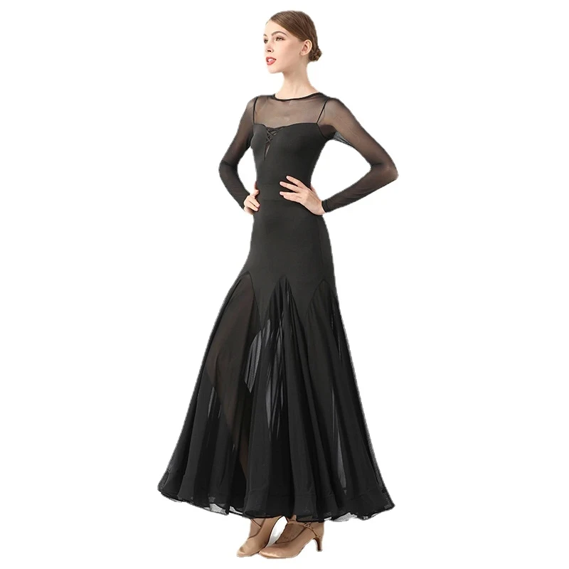 Modern Dance Dress National Standard Dance Ballroom Dance Performance Long Dress Tango Dance Costumes Flamenco Stage Waltz