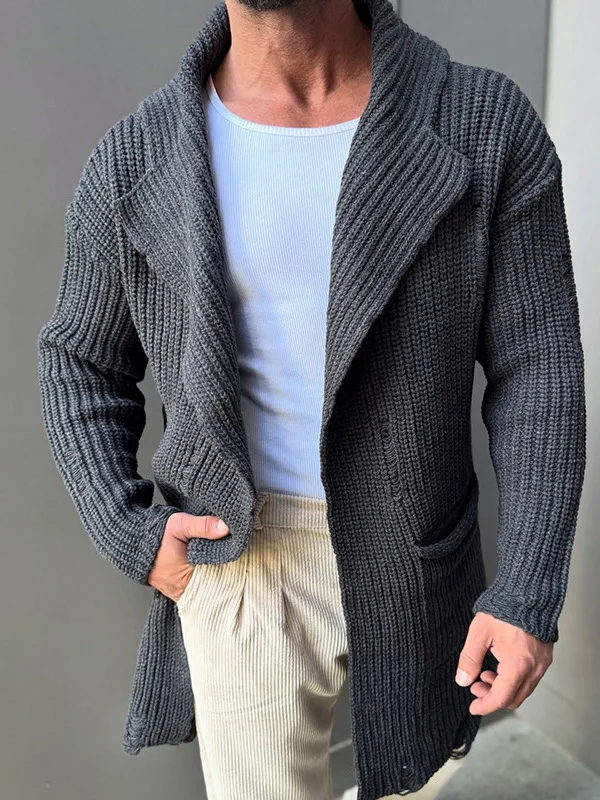 

Men's Knitted Long Sleeve Slim Fit Hoodie Sweater Autumn Winter New Style Cross-Border Fashionable Casual Wear Daily Use