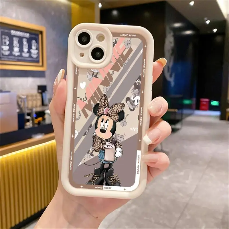 Coque de téléphone avec bords 3D pour iPhone, Stitch Toy Story, Bambi Minnie Mouse, 15 Pro Max, 14, 13 Plus, 12, 11 Mini, Poly X, XS, échelle Candy Funda