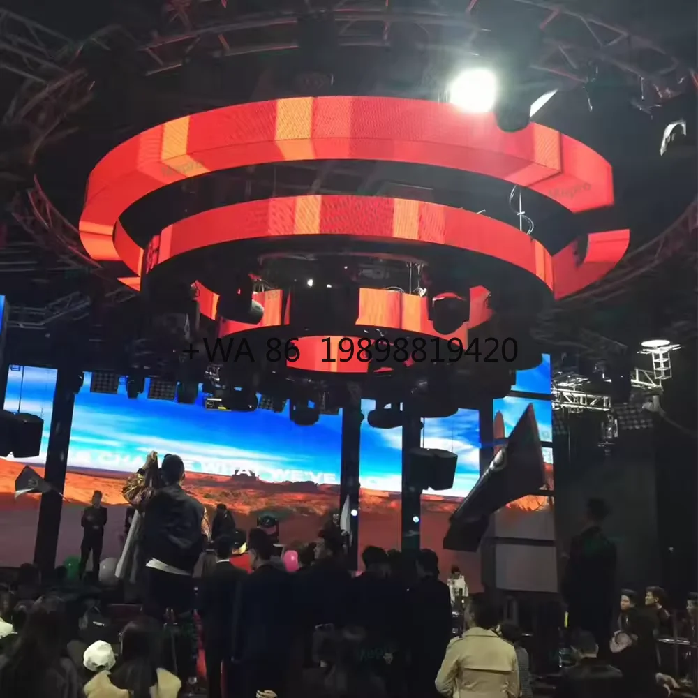 Indoor P1.8 P2.5 P4 Flexible Cylinder Advertising Led Display Panel Round Column Led Wall Customized Shaped Led Screen Factory
