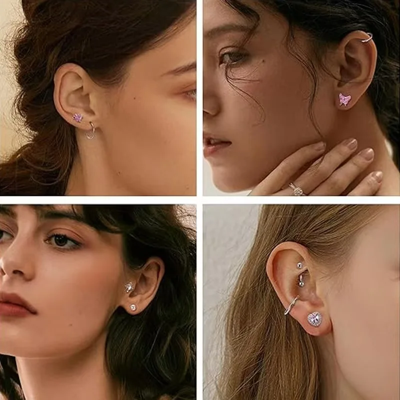 1pc Stainless Steel Rook Piercing Jewelry Lip Ring Cartilage Daith Surface Tragus Piercing Jewelry Eyebrow Rings