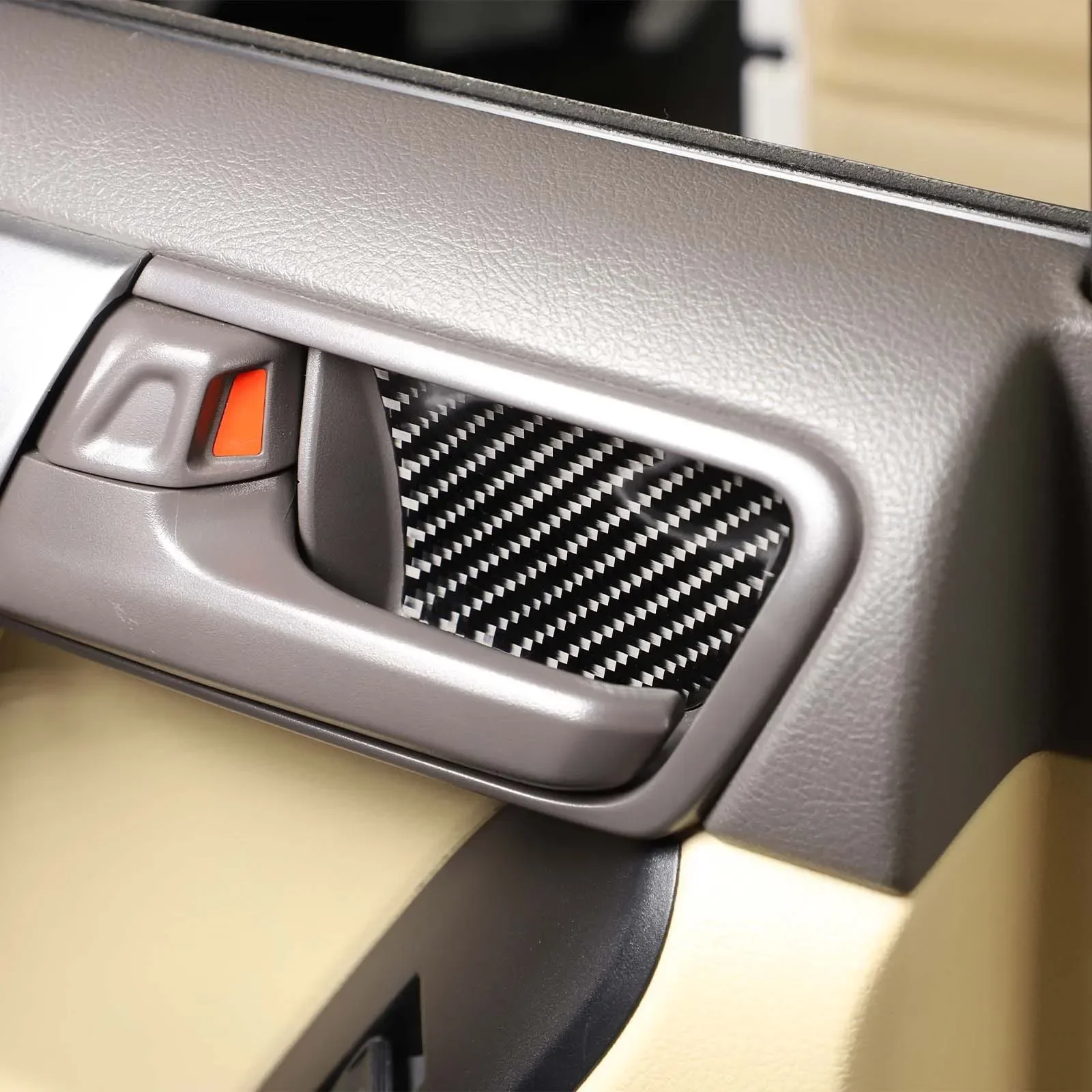 

For Toyota Land Cruiser Prado FJ150 150 2010-2017 Soft Carbon Fiber Car Styling Inner Door Bowl Sticker Car Interior Accessories