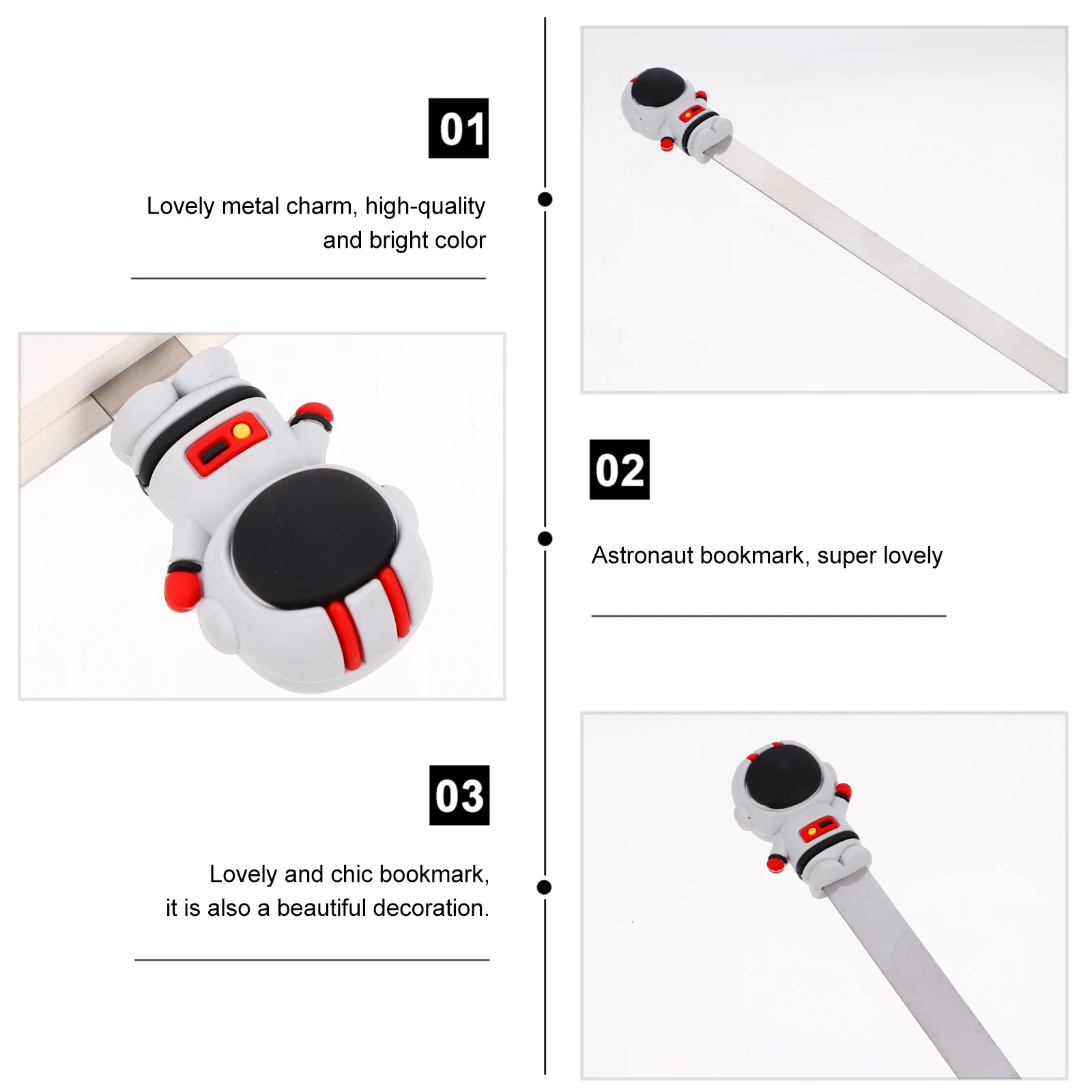 우주 비행사 책갈피 가볍고 휴대하기 쉬운 플라스틱 만화 독자용