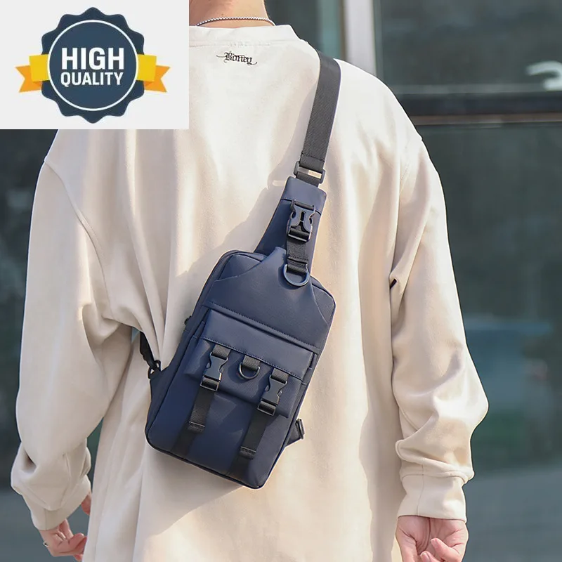 

Large Men's Fashion Capacity Chest Bag New Simple Soft One Shoulder Crossbody Student Casual Sports