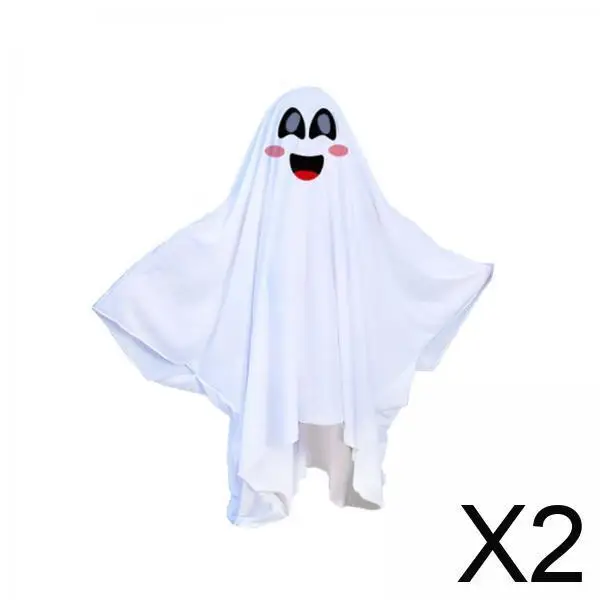 Mantello Bianco per Costume di Halloween, Abito per Cosplay, Outfit per Feste in Maschera e Spettacoli Teatrali