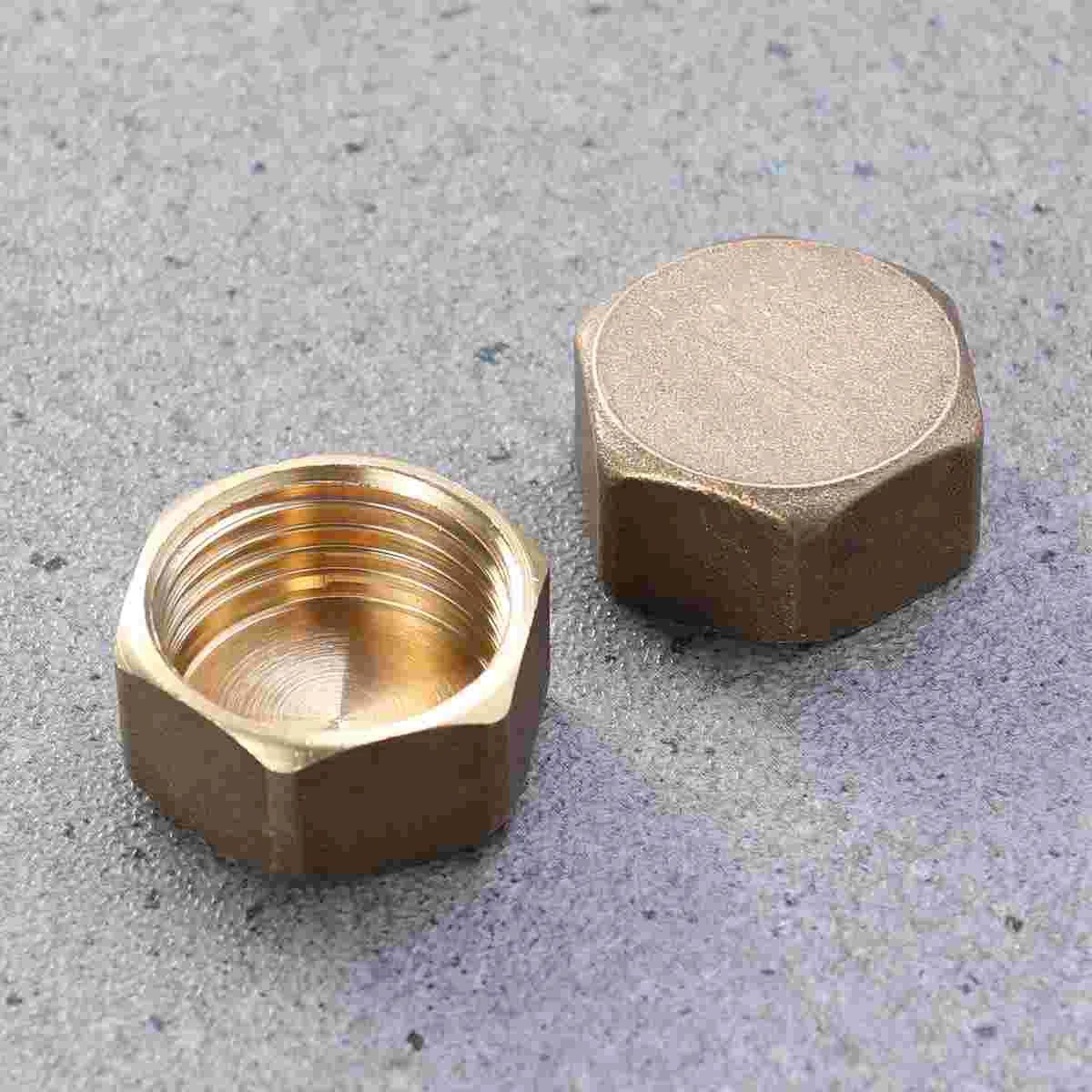 2pcs Compression Fitting Brass Blank Nut (15g) compression nut cap fitting cap fitting nut