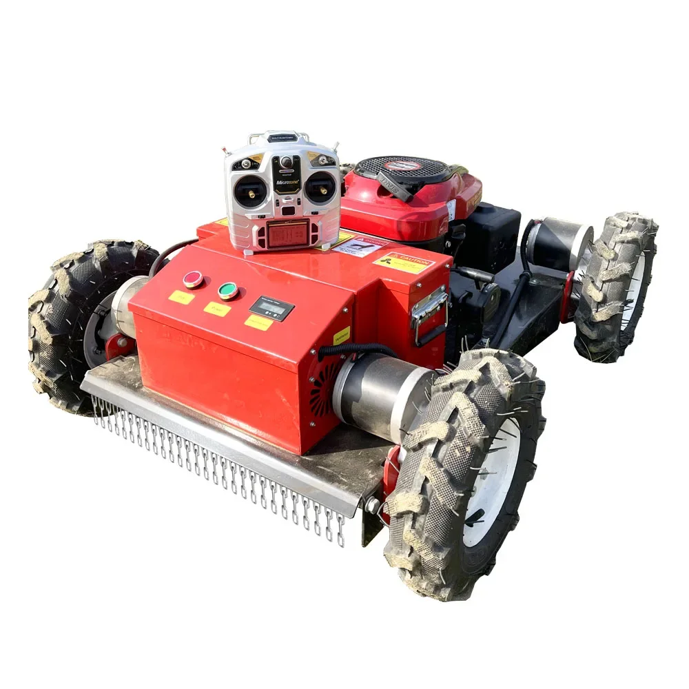 Factory Sale  CE Approve Grass Cutting Machine Crawler Brush Cutter For Agriculture Electric Remote Control AI Robot Lawn Mower