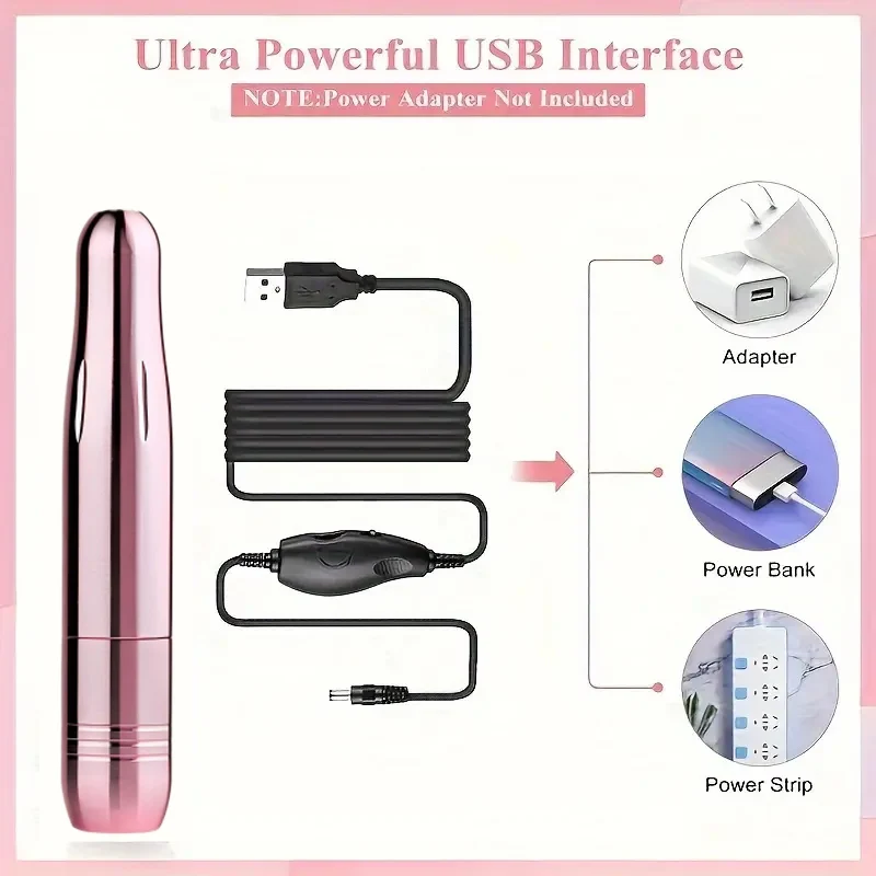 Nail Drill - Professional Electric Nail Drill File Machine Portable Electric Nail Filer with Nail Drill Bits Sanding Bands