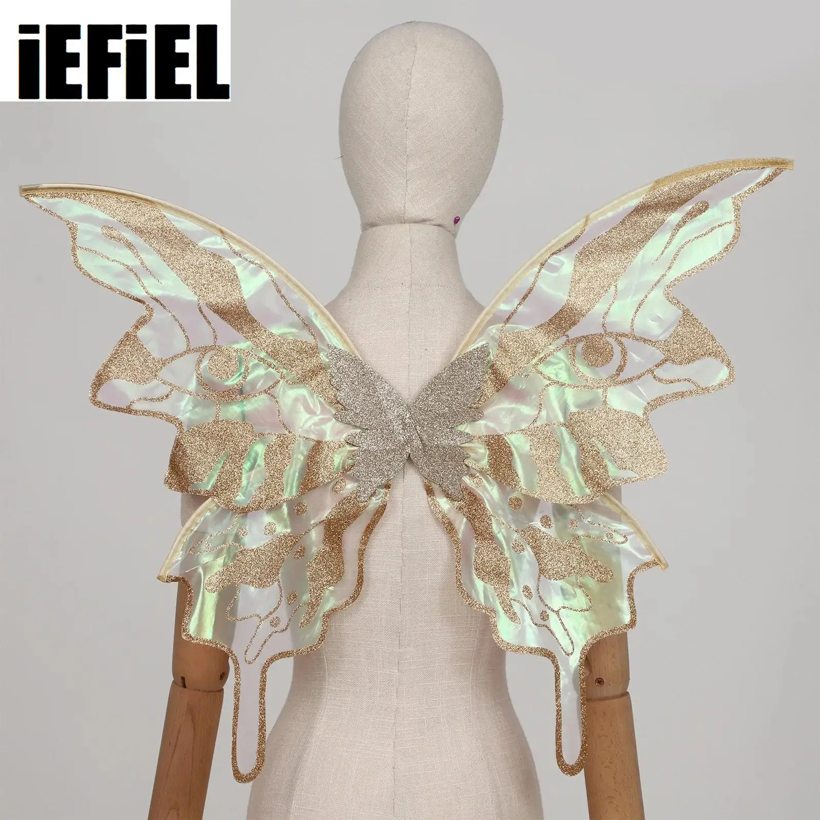 

Small Princess Butterfly Wings Costume Prop Adult Gradient Fairy Elf Angel Butterfly Wing Halloween Cosplay Dress Up Party Props