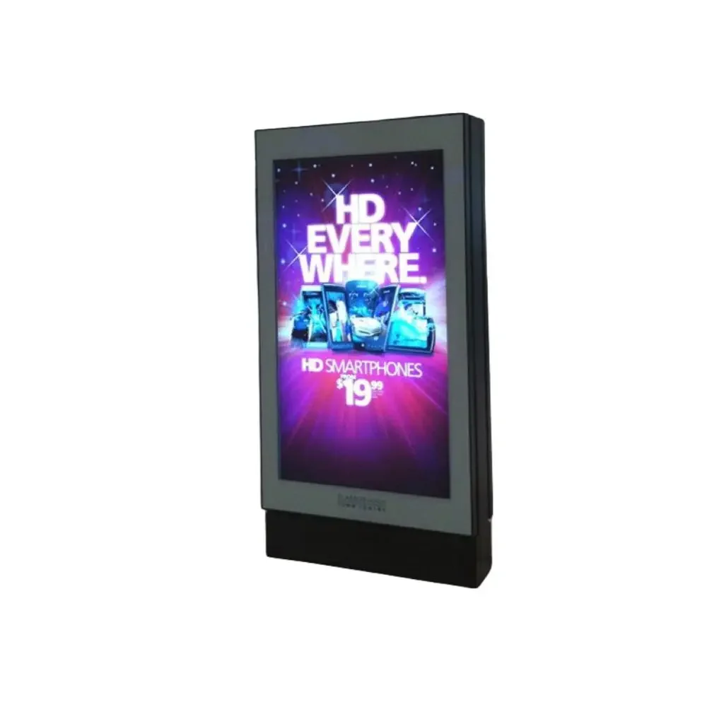 Factory direct vertical led internal light custom logo outdoor digital signage with chassis light box