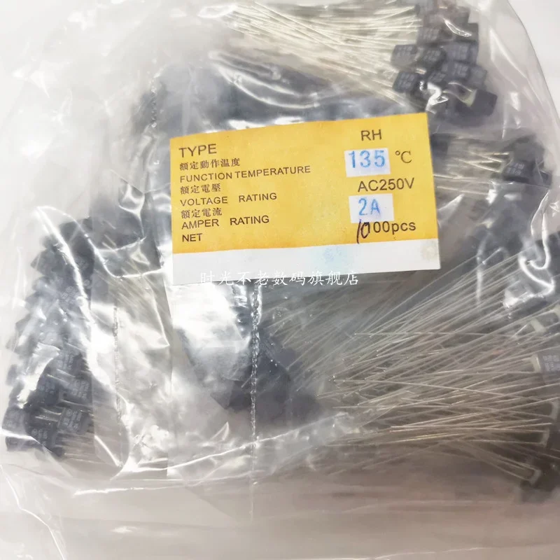 100 adet RH 92 95 102 105 110 120 125 130 135 140 145 150 derece termal sigorta RH sıcaklık sigorta 2A 250V Fan motoru termal sigorta