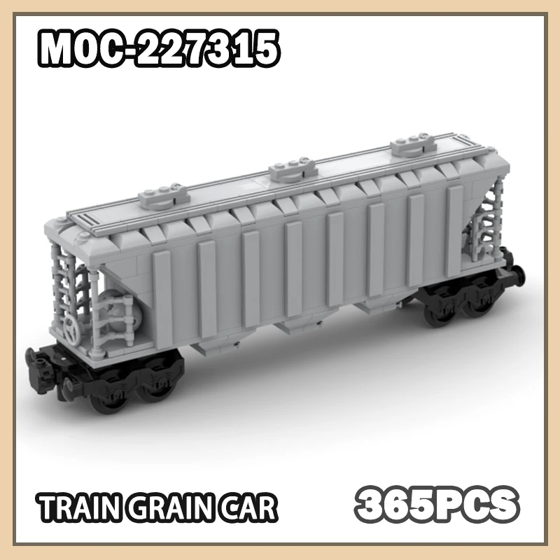 

365PCS MOC-227315 Urban Rail Transit Series Train Grain Car Building Block Assembly Of Train Carriage Model Set Creative Gifts