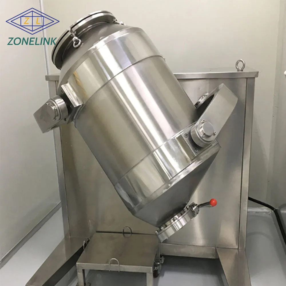 Automatic Three-dimensional Dry Powder Blender Chemical Mixing Machine Screw Mixer for Processing Plastics Motor Core Component