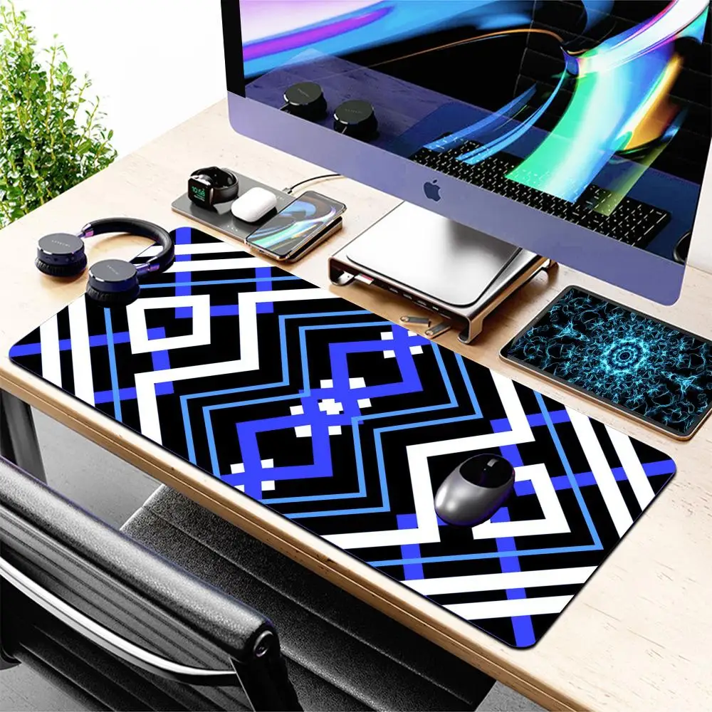 Mat Desk Geometry Luxury Abstract Mouse Fashion Game Computer Pads Pad Accessories Large Mats PC Laptop Pretty Table Big