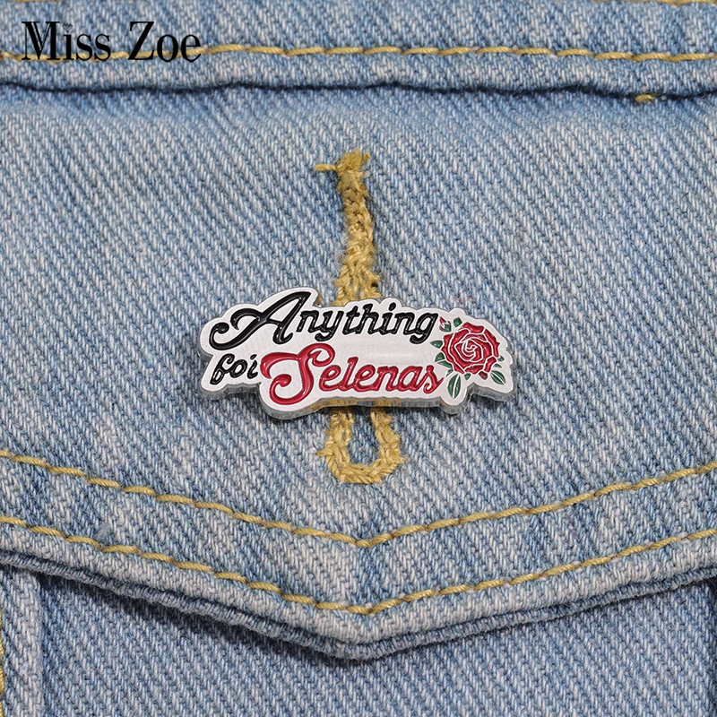 Music Lyrics Enamel Pins Custom Anything For Selenas Brooches Lapel Badges Funny Jewelry Gift for Friends