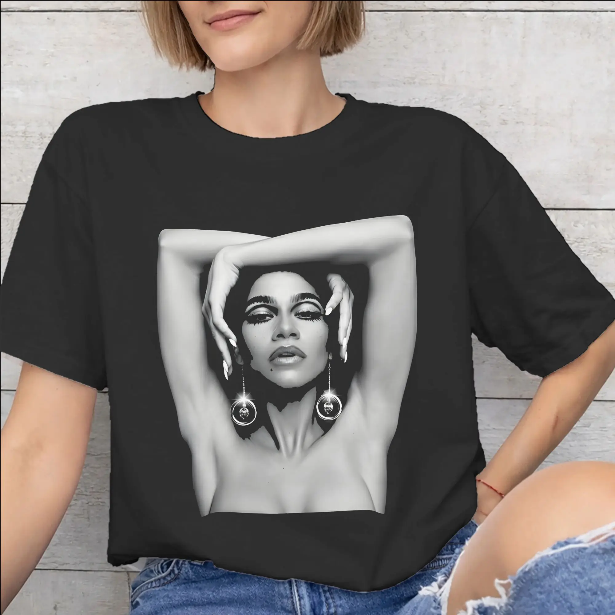 Mens Womens Ruby Rue Zendaya T Shirt Cotton Printed Tee Shirts  Top Clothing