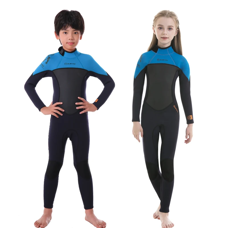 2.5MM Neoprene Wetsuit For Kids Thermal Full Swimsuit Youth Surf Scuba Diving Suit Underwater Freediving Set Thick Beach Wear